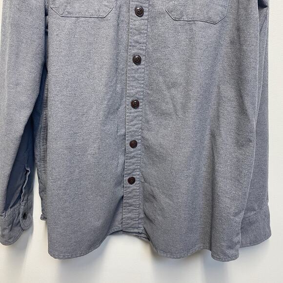 LL BEAN Signature XXL T Slim Fit Chamois Cloth 1933 Archive‎ Flannel Shirt Gray - Picture 3 of 9